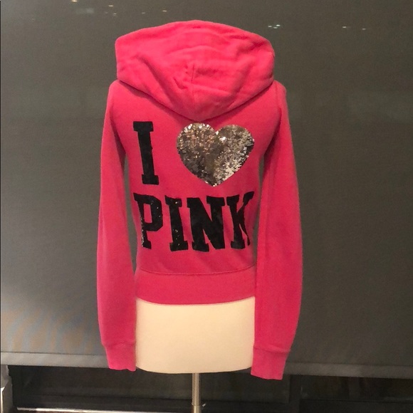 Pink Victoria’s Secret hoodie size XS - Picture 3 of 5